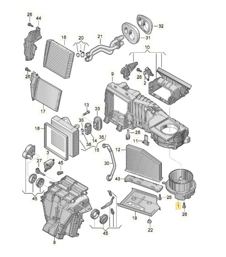 ВЕНТИЛЯЦІЙНИЙ ВЕНТИЛЯТОР VW CADDY 05-14 OCTAVIA II 08-13 - 2