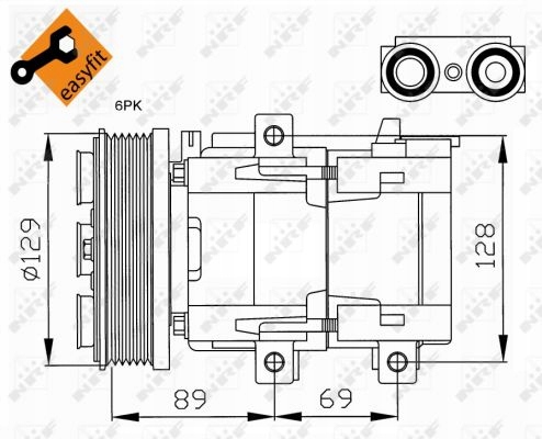 Kompresor sprężarka klimatyzacji NRF 32212 - 2