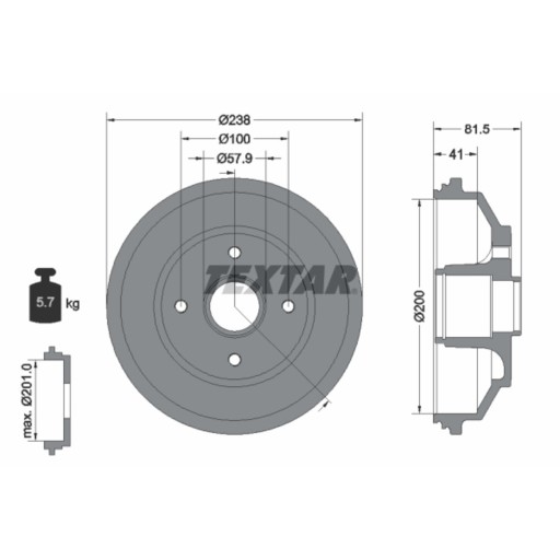 ЗАДНІЙ БАРАБАН AGILA B SPLASH EX SWIFT III 05-14 - 3