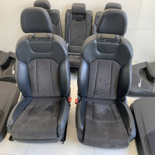 Fotele siedzenia skóra boczk AUDI Q7 4M S-line 19r - 2