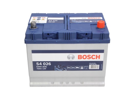 Акумулятор 70AH 630a SILVER S4 P + BOSCH 0092S4026 - 11