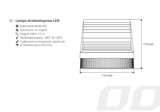 01276 VERTEX 12V СВІТЛОДІОДНИЙ СТРОБОСКОП - 5