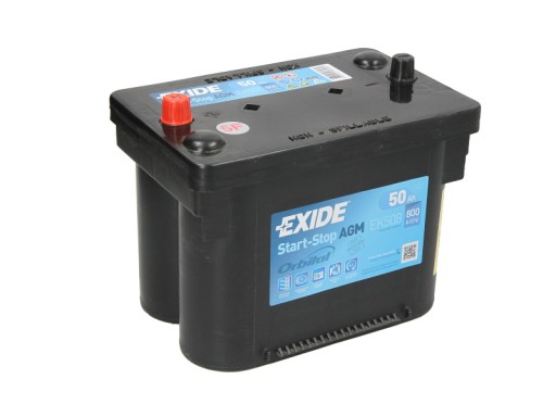 АККУМУЛЯТОР EXIDE AGM 50AH 800A EK508 L+ - 1