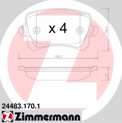 Диски колодки ZIMMERMANN BLACK з заднім-AUDI Q3 - 3