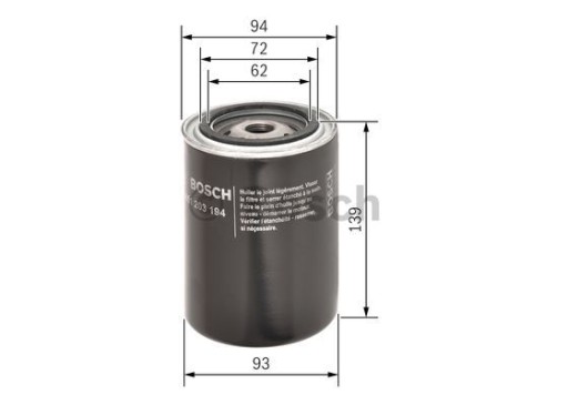 Bosch 0 451 203 194 Filtr oleju - 6