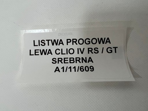 LISTWA PROGOWA LEWA RENAULT CLIO IV 4 RS GT NOWA - 4