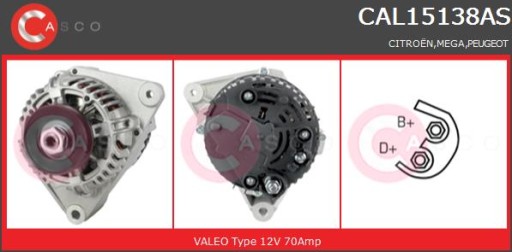 CASCO ALTERNATOR 70A CAL15138AS - 2