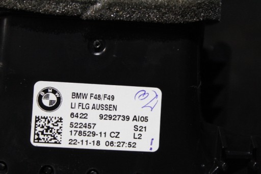 Вентиляционная решетка ПД л BMW X1 F48 9292739 - 2