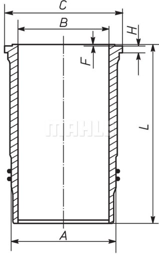 037 LW 00102 001 MAHLE TULEJA CYLINDRA - 2