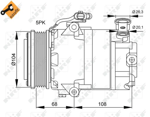 КОМПРЕСОР КОНДИЦІОНЕРА 32082 NRF - 2