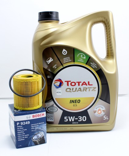 FILTR BOSCH+OLEJ TOTAL 5W30 PEUGEOT 307 508 2.0HDI - 1