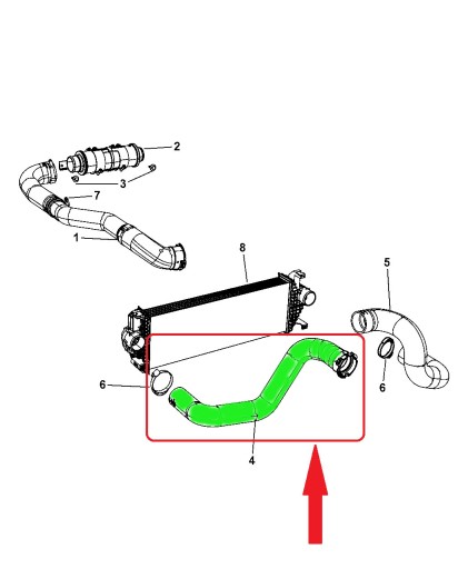 WĄŻ TURBO JEEP GRAND CHEROKEE IV 3.0CRD 55038005AC - 7