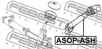 Муфта рулевой колонки FEBEST ASOP-ASH - 3