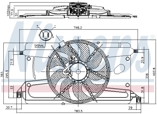 NISSENS ВЕНТИЛЯТОР РАДІАТОРА FORD FOCUS II 04-FO - 6