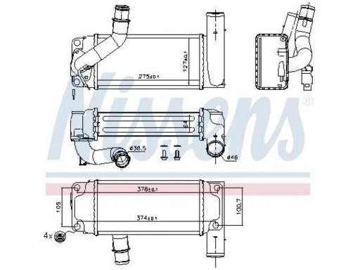 INTERCOOLER TOYOTA AURIS I E15 1.4 - 2