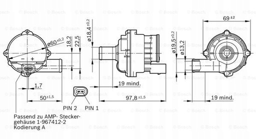 Dodatkowa pompa wodna Bosch 0 392 023 004 - 5