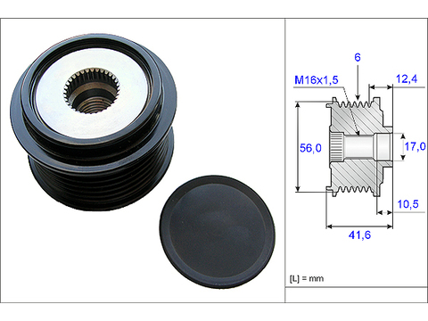 SPRZĘGŁO ALTERNATORA INA do AUDI Q3 40 45 - 2