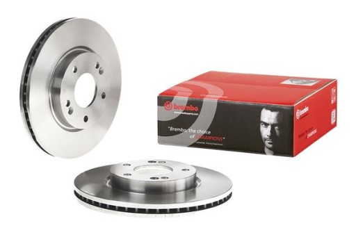 BREMBO ДИСКИ + КОЛОДКИ СПЕРЕДУ HYUNDAI COUPE GK 280 ММ - 7