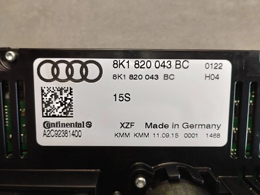 Audi A5 8T панель кондиціонера 8K1820043BC - 3