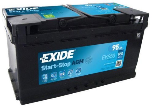 EXIDE START STOP AGM EK950 95Ah 850A - 1