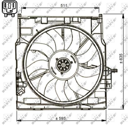 Wentylator chłodnicy NRF 47734 + Gratis - 4