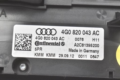 Панель кондиціонера 4G0820043AC AUDI A6 C7 S6 4g A7 4g - 3