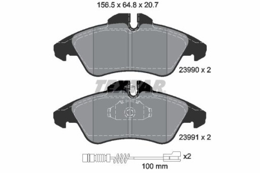 Tarcze Klocki TEXTAR MERCEDES SPRINTER 95-06 276mm - 3