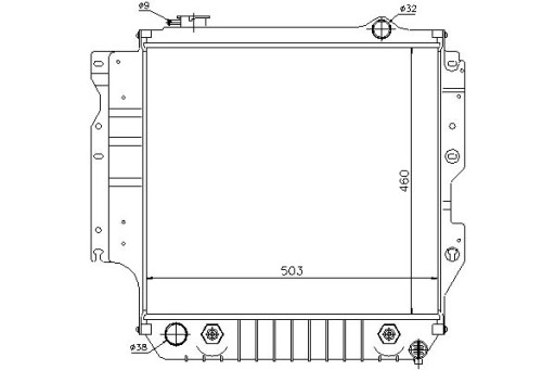 РАДІАТОР ДВИГУНА JEEP WRANGLER ТА WRANGLER II 2.4/ - 2