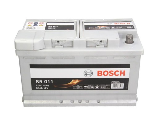 Akumulator BOSCH S5 011 (85Ah/800A, prawy +, B13) - 3