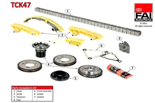 ZESTAW ŁAŃCUCHA ROZRZĄDU FORD DOHC MONDEO 00-07,TR - 5