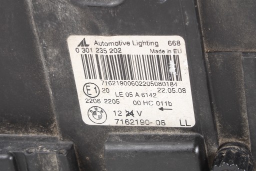 Лампа права фара права BMW X3 E83 03-06 UK - 5