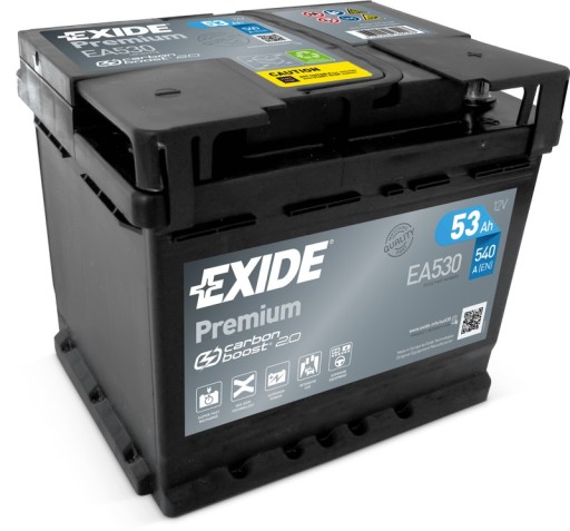 Акумулятор Exide Premium 12V 53ah 540A EA530 - 1
