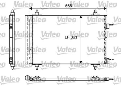 Радіатор кондиціонера VALEO для PEUGEOT 308 і 1.6 - 2