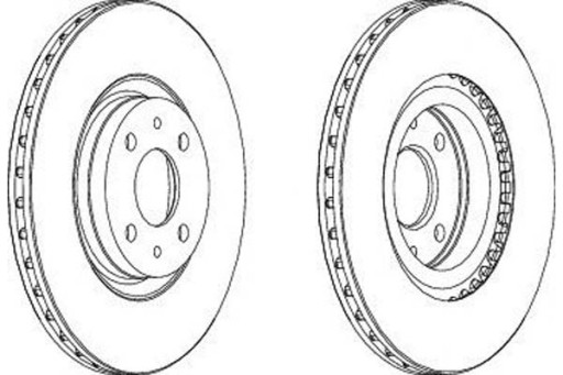 TARCZE HAMULCOWE 2SZT ALFA ROMEO 145 146 155 FIAT - 2