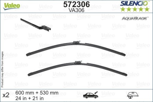 2x Щітка склоочисника 572306 VALEO MERCEDES - 2