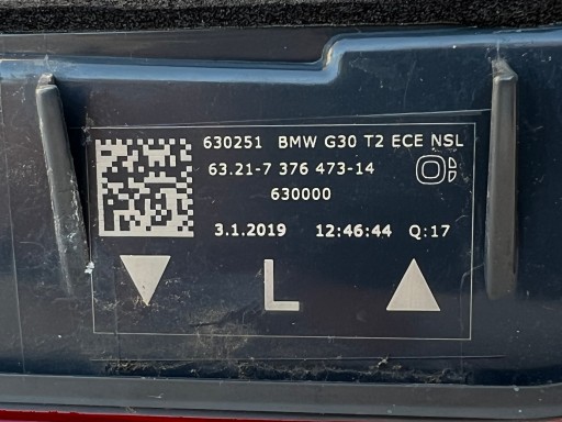 BMW G30 M5 F90 лівий задній ліхтар багажника LED 7376473 - 4