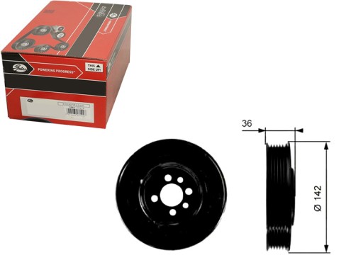 KOŁO PASOWE WAŁU KORBOWEGO AUDI A3 A4 A6 TT SEAT A - 1