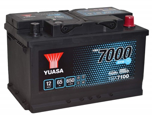 Акумулятор YUASA EFB YBX7100 65AH 650A START-STOP P + AMPER - 1