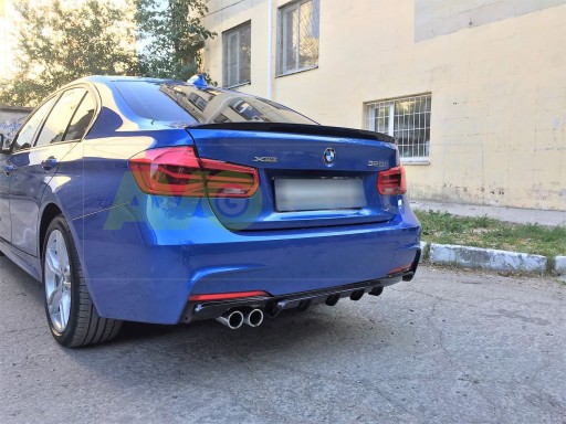 DYFUZOR SPOILER DOKŁADKA BMW F30 PODWÓJNY WYDECH - 2