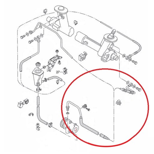 PRZEWÓD WSPOMAGANIA PŁYN VW POLO 6N LUPO AROSA 1.4 - 3