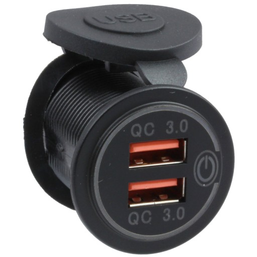 QC3. 0 2x USB швидка зарядка Помаранчевий зарядний роз'єм - 3