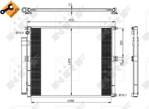 РАДІАТОР КОНДИЦІОНЕРА NRF 350050 - 2