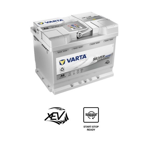 VARTA, AGM A8 START STOP 60Ah, 680A D52/xEV - A8 - 1