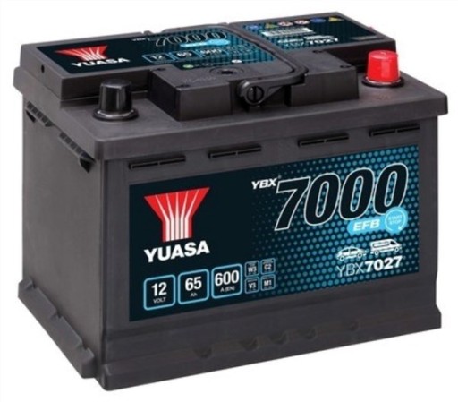 AKUMULATOR YUASA EFB 65Ah 600A YBX7027 DOJ+WYM LDZ - 1