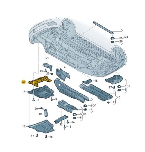 Захисний кожух двигуна AUDI A3 8V - 3