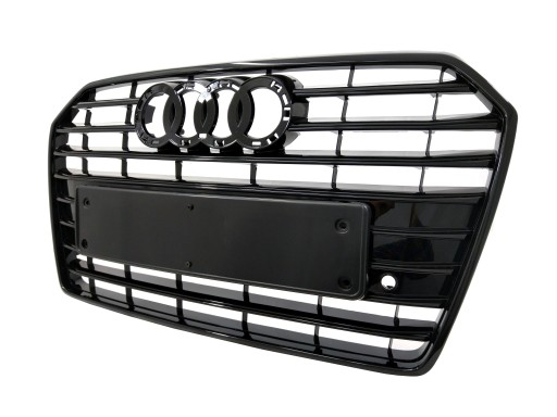 Черная решетка радиатора Audi A6 C7 LIFT 2014R-2018R - 2