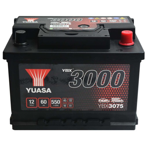 Yuasa YBX3075 12V 60Ah 550A YBX 3075 - 2