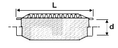 Гнучка Вихлопна муфта посилена сітка 50X280 - 2