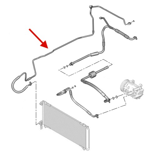 Citroen C5 przewód wąż rurka klimy 6477K8 6477P0 - 4