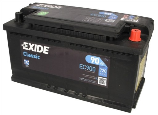 Акумулятор EXIDE CLASSIC 90AH 720A EC900 90 Ah - 1